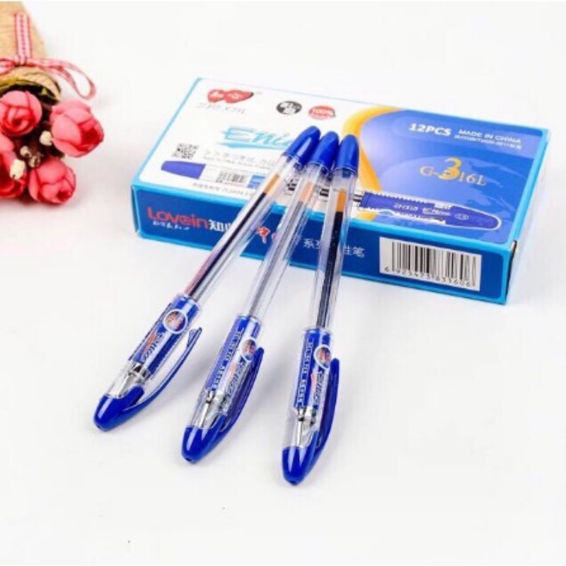 ZHI XIN ENICE G-316L GEL PEN 0.5MM BLUE 12PCS