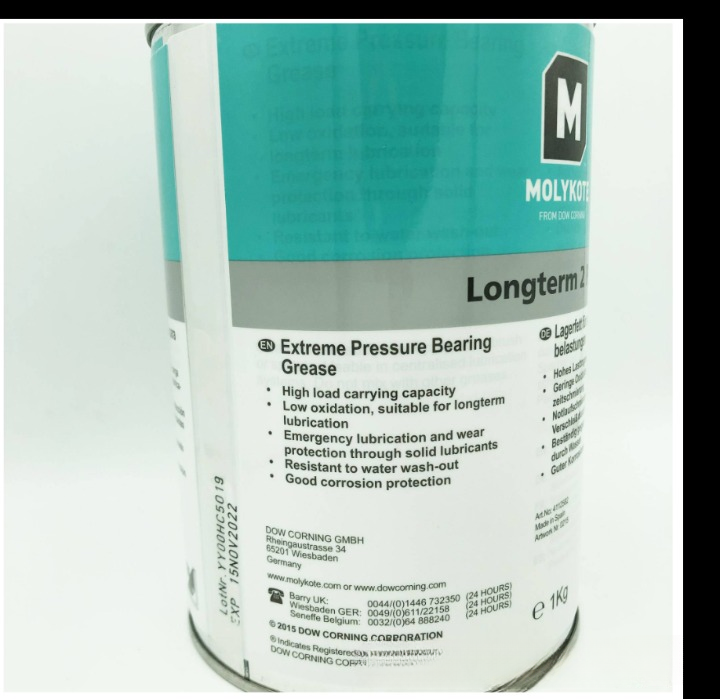 MOLYKOTE LONGTERM 2 PLUS EXTREME PRESSURE BEARING GREASE 1KG BY DOW CORNING (DC-LONGTERM-2PLUS-1)