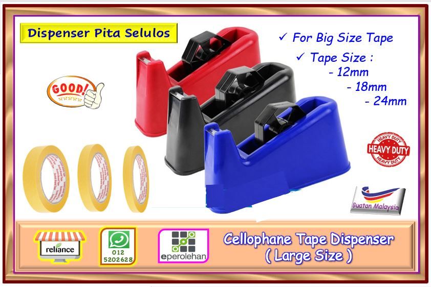 Cellophane Tape Dispenser Big / medium 12mm / 18mm / 24mm