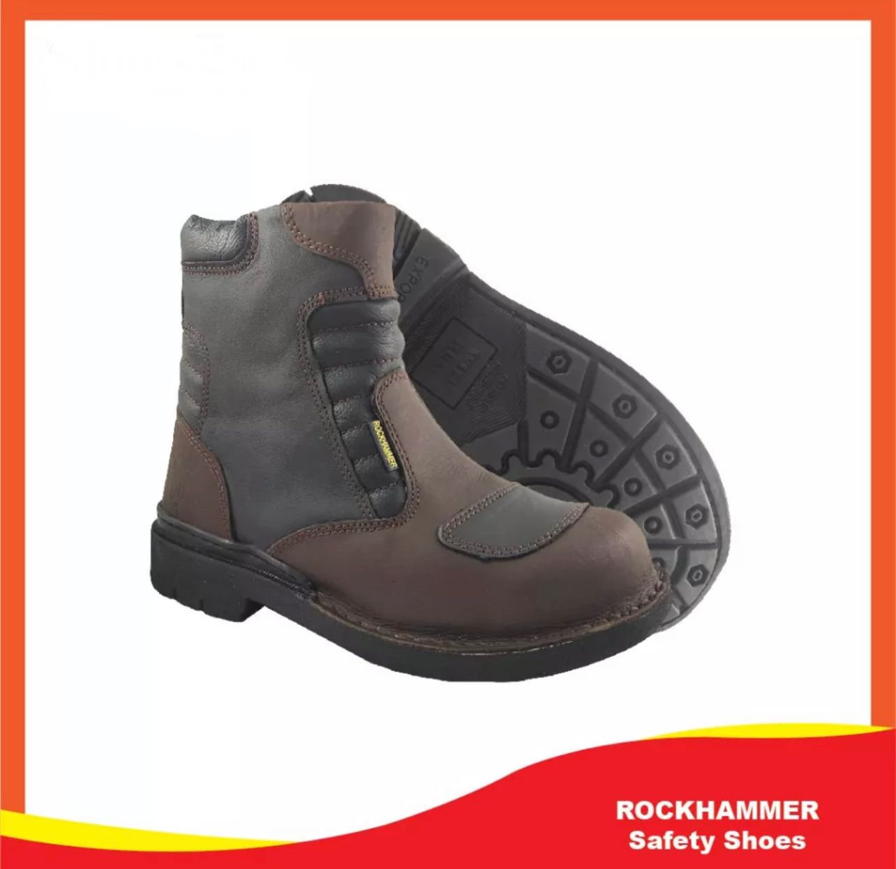 ROCK HAMMER Leather New Design 2023/Motor Boots/Kasut Keselamatan Motor Boots