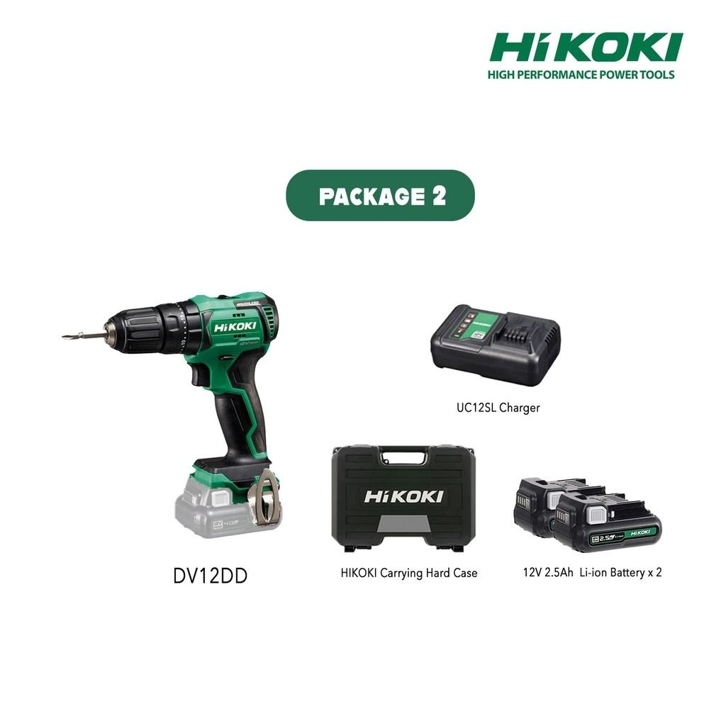 HIKOKI DV12DD 12V Cordless Impact Driver Drill with Brushless Motor 38NM DV 12 DD DV 12DD