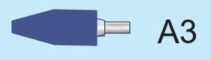 Temo 25*70*6mm Type A3 Vitrified CBN Mounted Point for Stainless Steel - 10pcs/pk