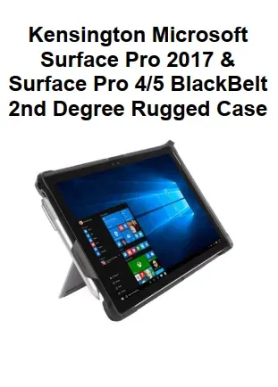 Genuine Malaysia Kensington Warranty - Kensington Microsoft Surface Pro 2017 & Surface Pro 4/5 BlackBelt 2nd Degree Rugged Case