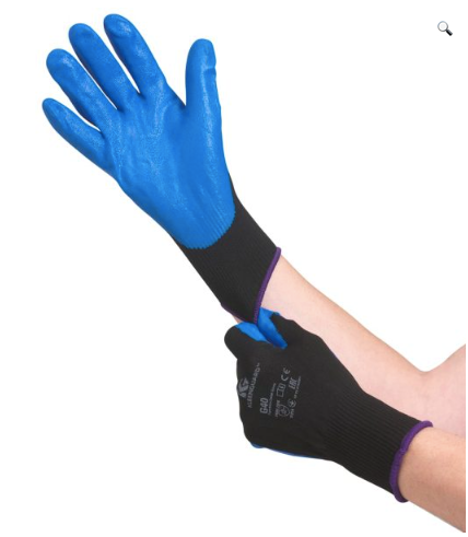 KleenGuard G40 Foam Blue Nitrile Coated Hand Specific Gloves