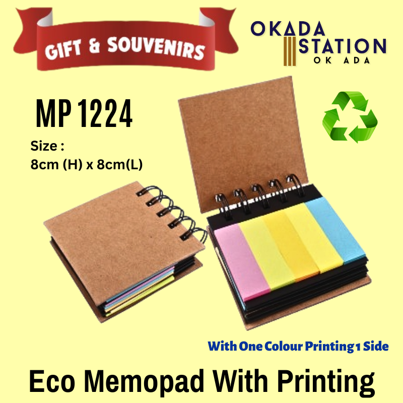 GIFT & SOUVENIR : MP 1224 ECO MEMOPAD + PRINTING LOGO