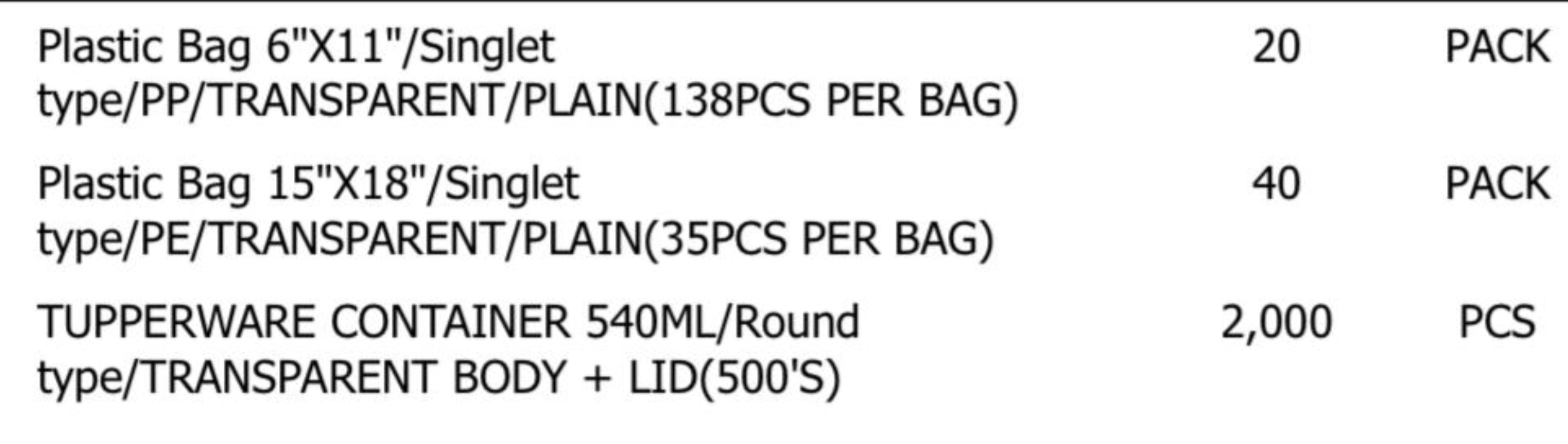 Plastic Bag 15"X18"/Singlet type/PE/TRANSPARENT/PLAIN(35PCS PER BAG)
