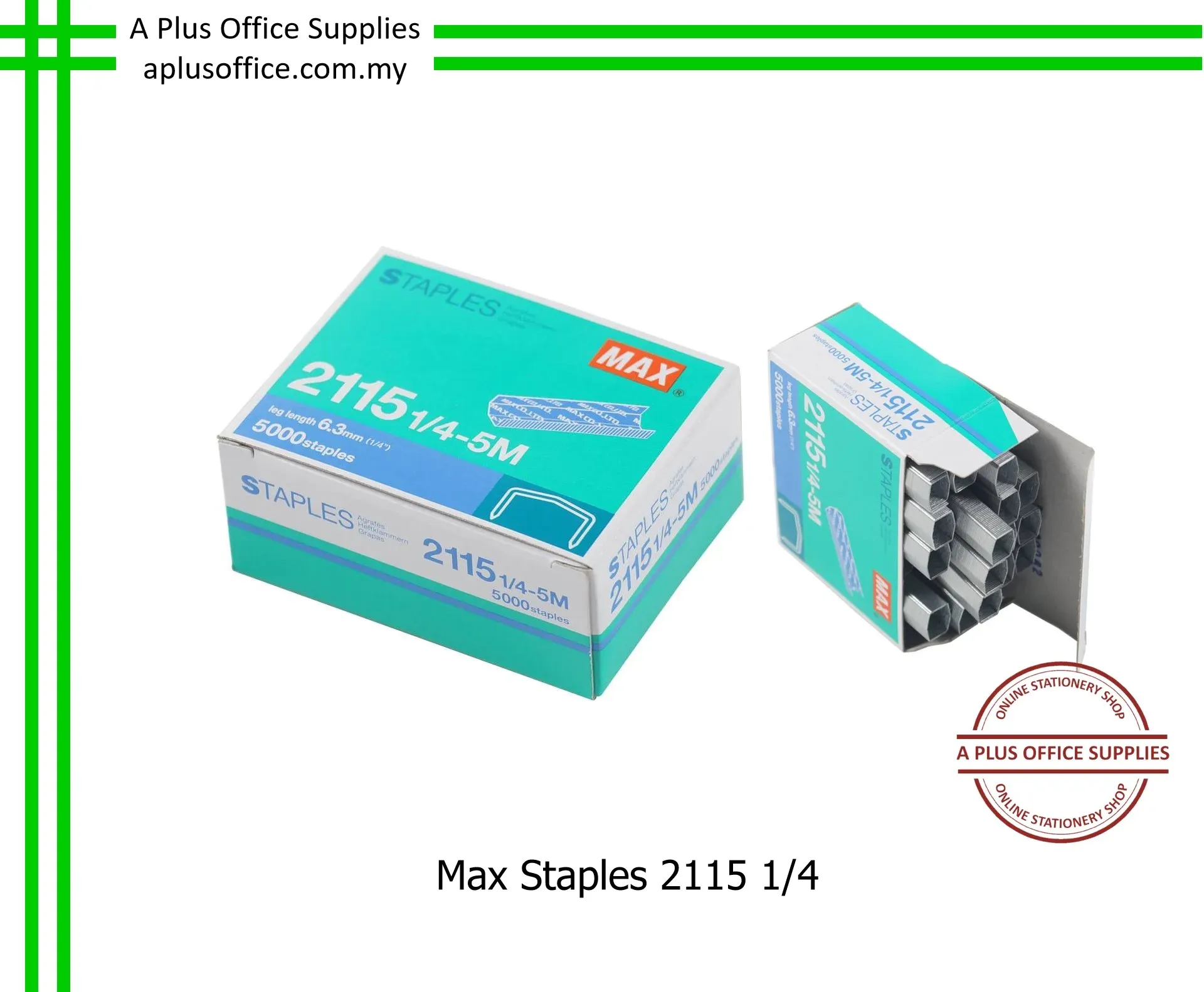 MAX 2115 1/4 Staples / Dawai Kokot