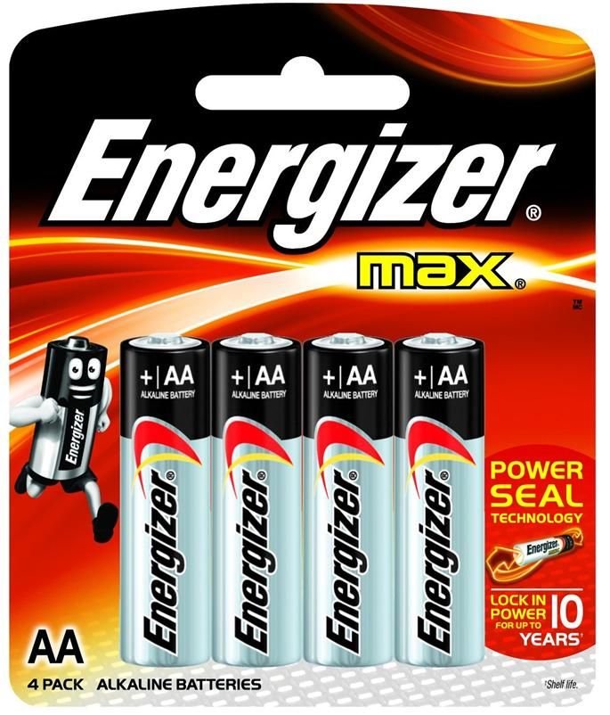 BATTERY ENERGIZER AA (4PCS/CARD)
