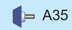 Temo 25*10*6mm Type A35 Vitrified CBN Mounted Point for Stainless Steel - 10pcs/pk