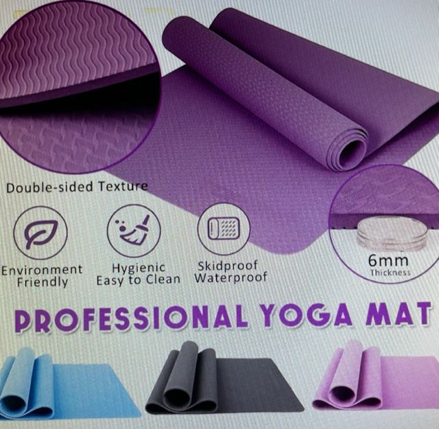qs Yoga Mat Thick Non-Slip Plain