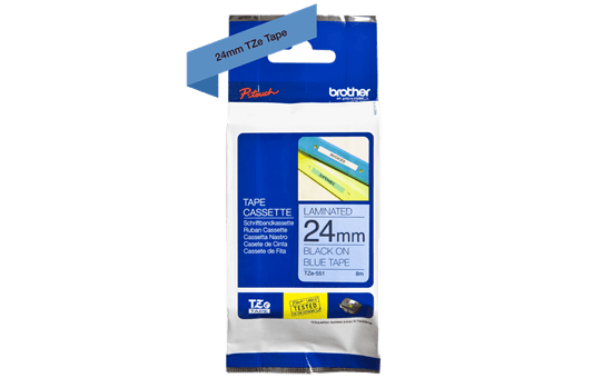 Brother TZe-551 Black on Blue (24mm) Tapes