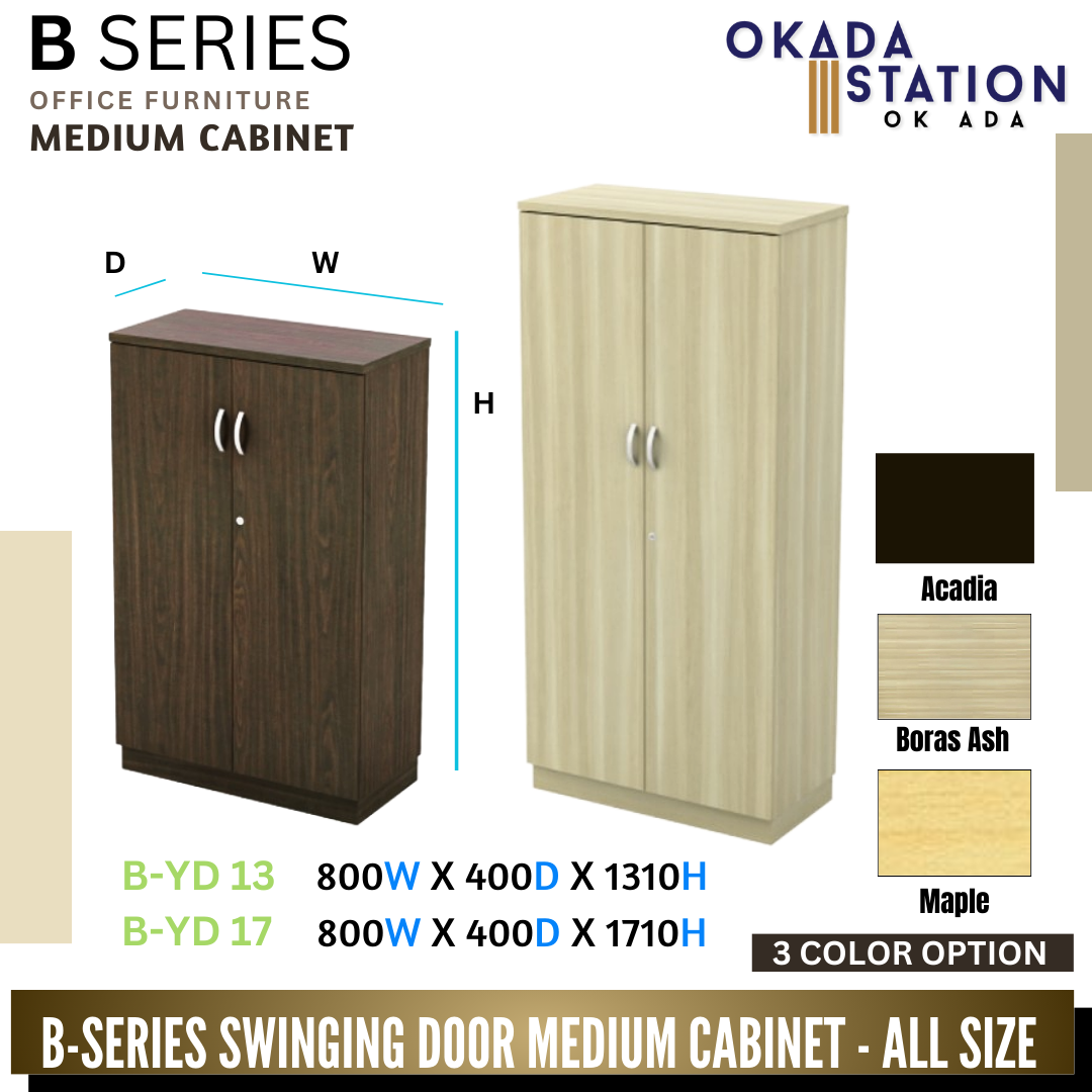 Q SERIES SWINGING DOOR MEDIUM CABINET- (Q-YD 13) (Q-YD 17) / Q SERIES / WOODEN CABINET / MEDIUM HEIGHT CABINET / MEDIUM CABINET / SWINGING DOOR CABINET / CABINET