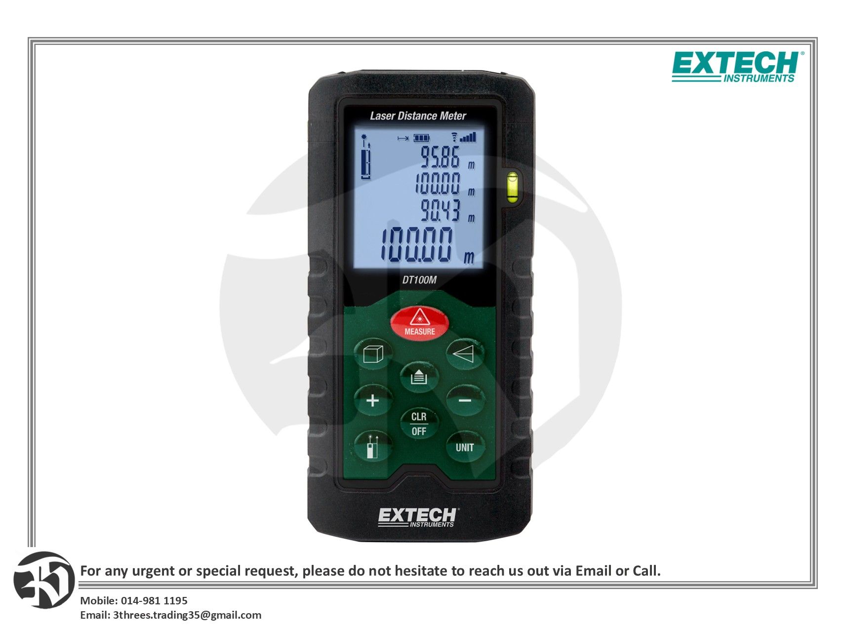 Extech DT100M Laser Distance Meter