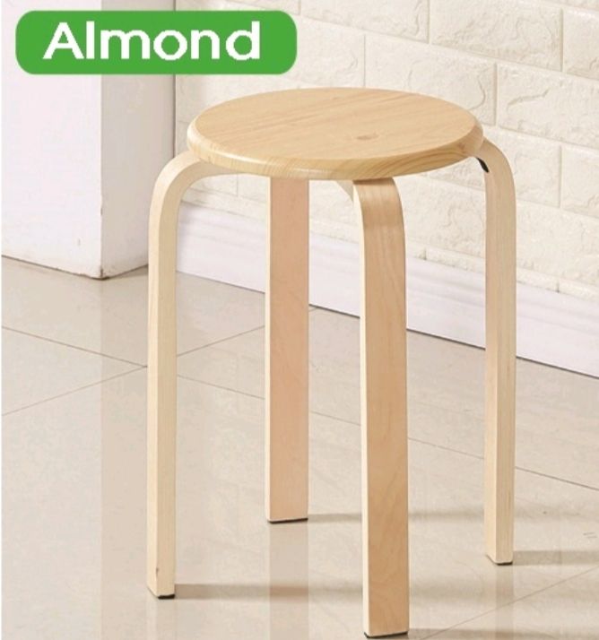 Modern Round Wooden Stool