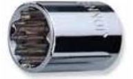 JONNESWAY 3/8" DR. 12PT FLANK SOCKET, SIZE: 14MM