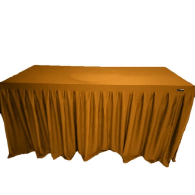 2X4 FT Skirt Elastic Banquet Table Cloth Top Cover Skirting Event Hotel Kain Sarung Alas Meja segi