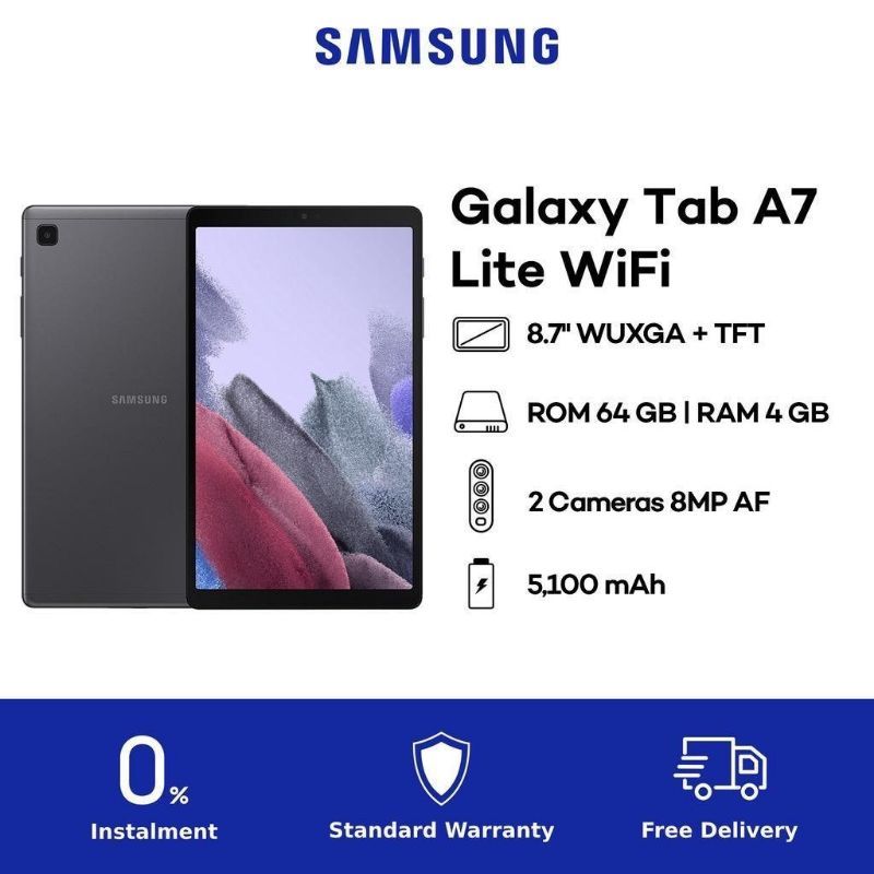 *Samsung Galaxy Tab A7 Lite WIFI Version - 64GB, 4GB RAM (SM-T220)