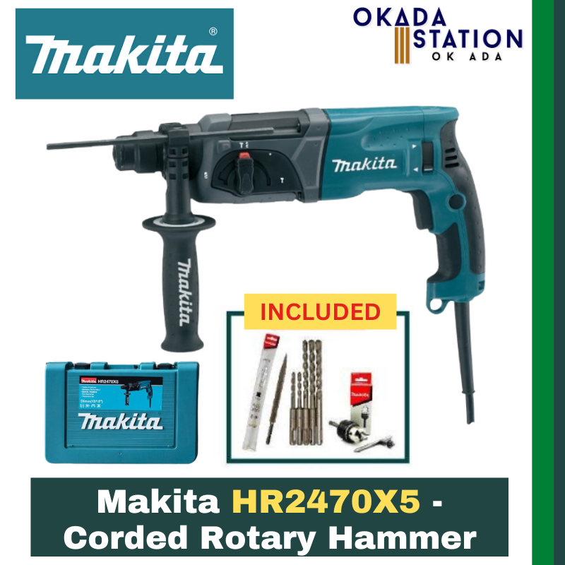 Makita HR2470X5 - Rotary Hammer / Corded Rotary Hammer / Corded Power Tool
