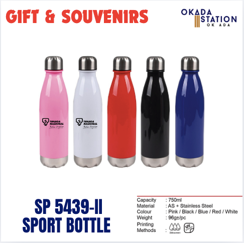 GIFT & SOUVENIRS: SPORT BOTTLE / SP 5439-II / PRINTING WITH COMPANY LOGO / 1 COLOUR PRINTING