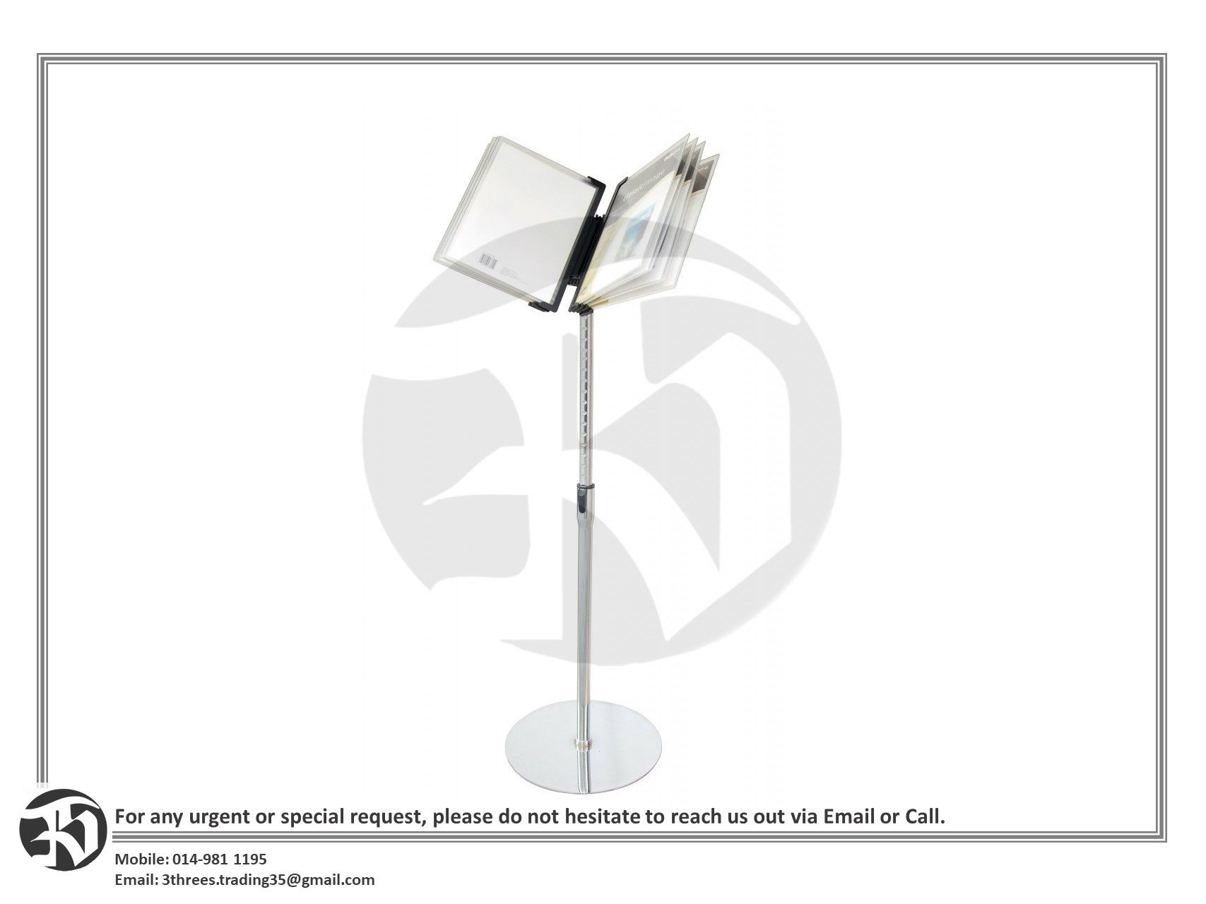 Display Floor Stand with Chrome Extension Tube DD790745