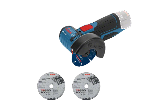 BOSCH GWS 12V76 EC PROFESSIONAL CORDLESS ANGLE GRINDER WITH BATTERY AND CHARGES
