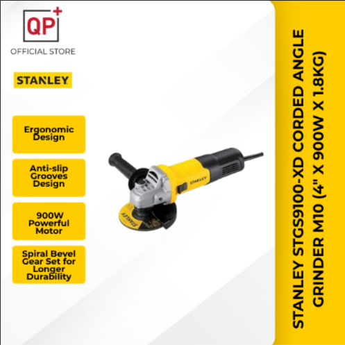 STANLEY STGS9100-XD CORDED ANGLE GRINDER M10 (4" X 900W X 1.8KG) l PENGISAR l 研磨机-