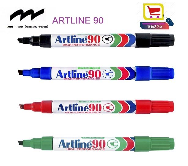 Artline 90 Permanent Marker RTSB (, BLACK, BLUE, RED, GREEN, )