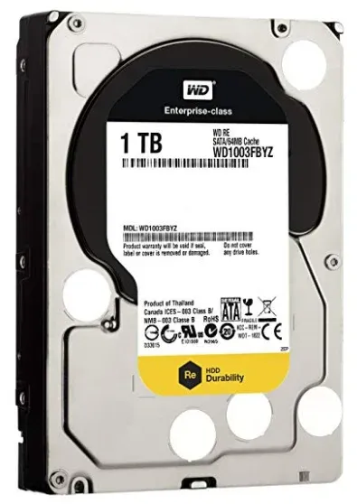WESTERN DIGITAL 3.5 INCH RE4 1TB 7200 RPM 128MB SATA III CAVIAR RAID EDITION WD1005FBYZ