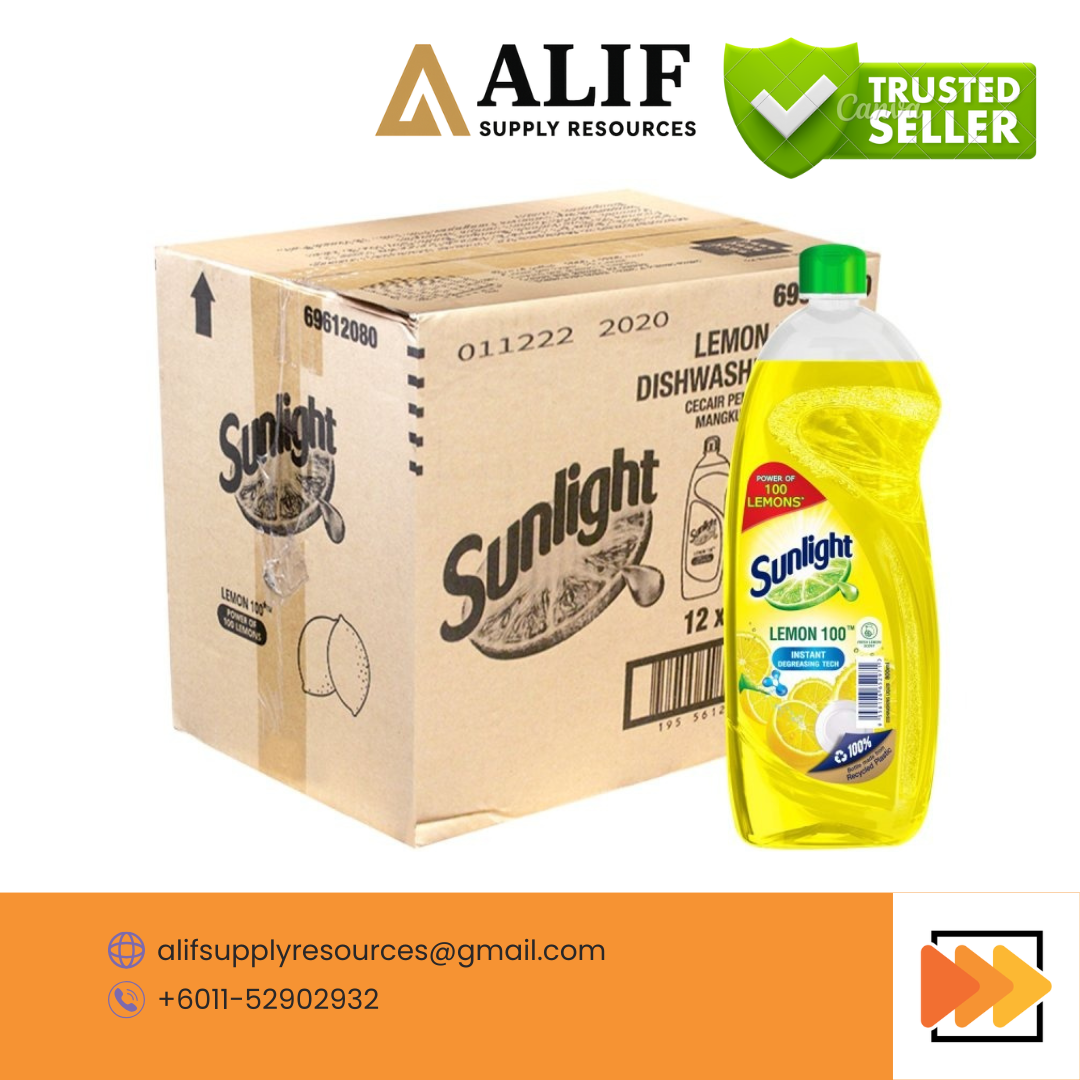 SUNLIGHT PENCUCI PINGGAN LEMON/ LEMON DISHWASHING LIQUID 800ML [LOOSE] /12*800ML [CARTON]