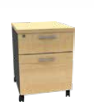 2 DRAWER MOBILE PEDESTAL
