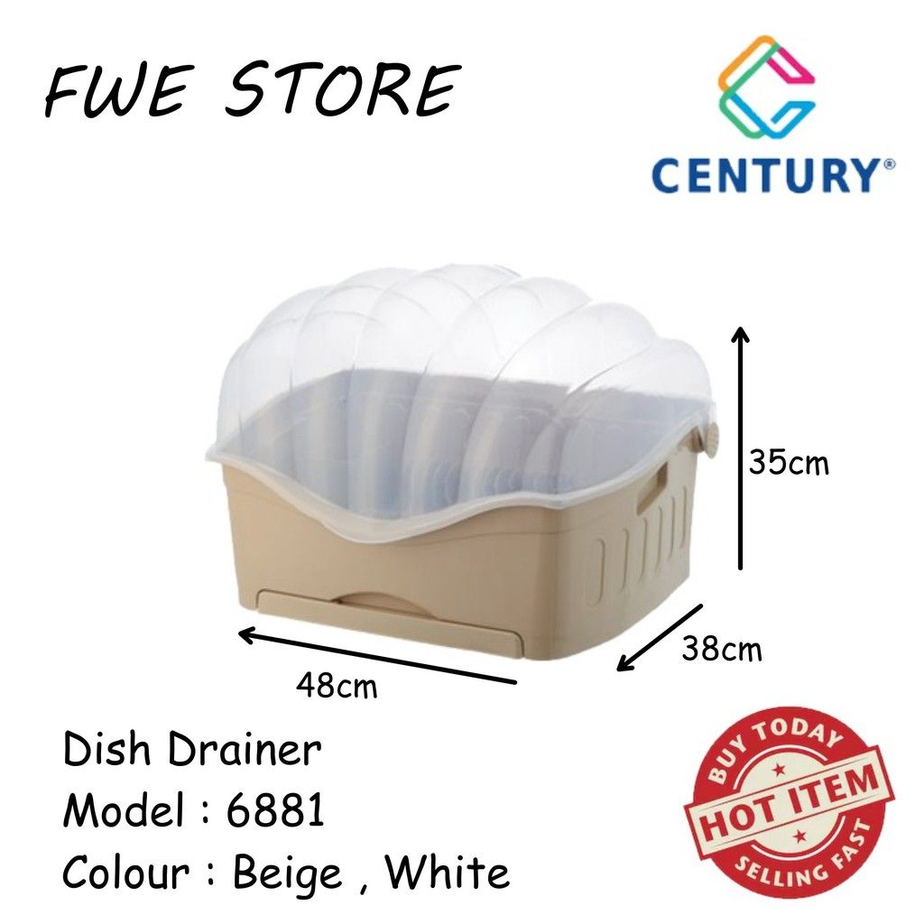 *CENTURY 6881 Dish Drainer with Cover