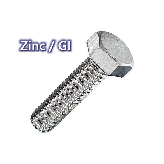 HT 8.8 Hex Bolt - M16 x 30mm ~ 100mm (Coarse Thread Pitch 2.0mm) (High Tensile Grade 8.8 Hexagon Screw)