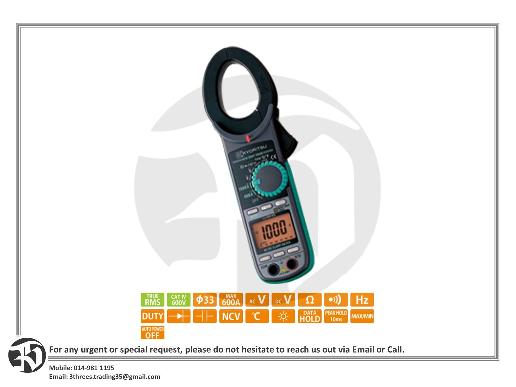 Kyoritsu KEW 2046R AC/DC Digital Clamp Meters