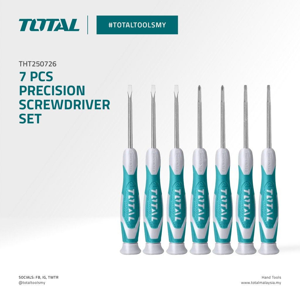 TOTAL PRECISION SCREWDRIVER SET (7 PCS) THT250726