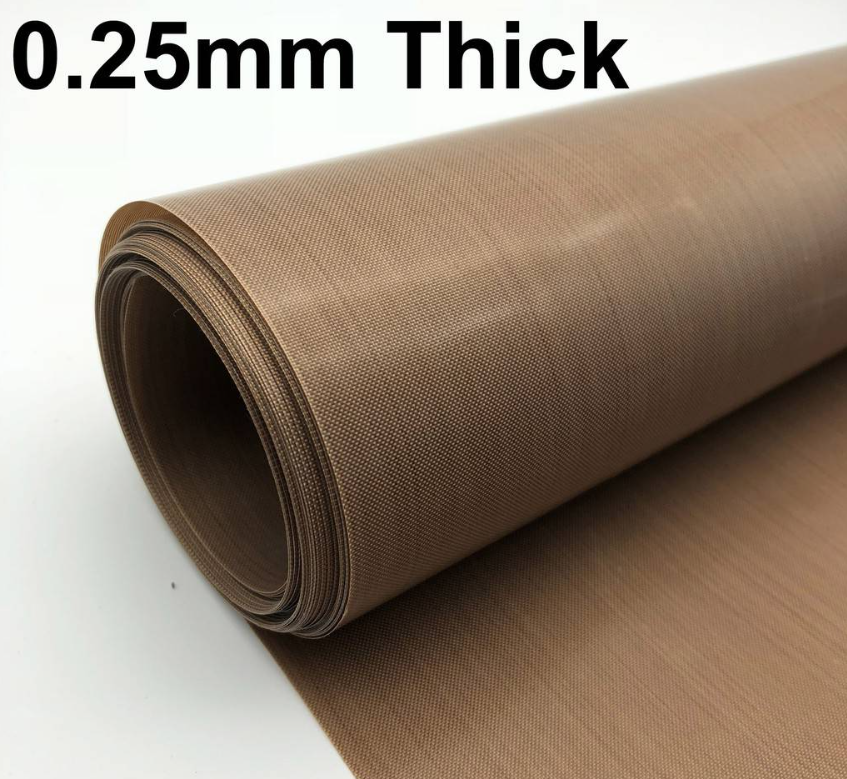 PTFE SHEET BROWN MAT HEAT PRESS CRAFT FABRIC TRANSFER NON STICK BAKING 0.25MM