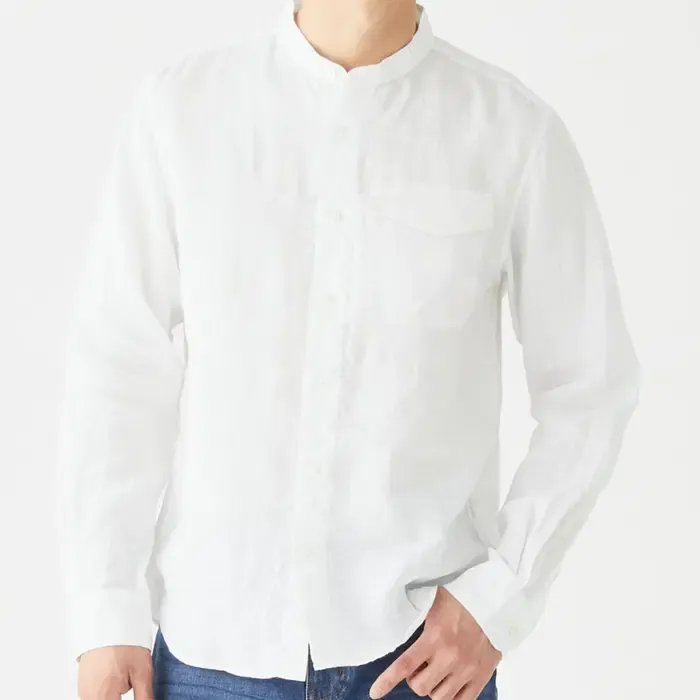 QP Custom Made Mandarin Collar - Cotton S/J Fabric