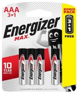 Energizer Max Battery AA / AAA 3+1's