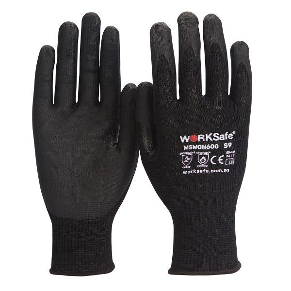 WORKSAFE CUT RESISTANT NITRILE MICROFOAM PALM-COATED 13 GAUGE SIZE 9