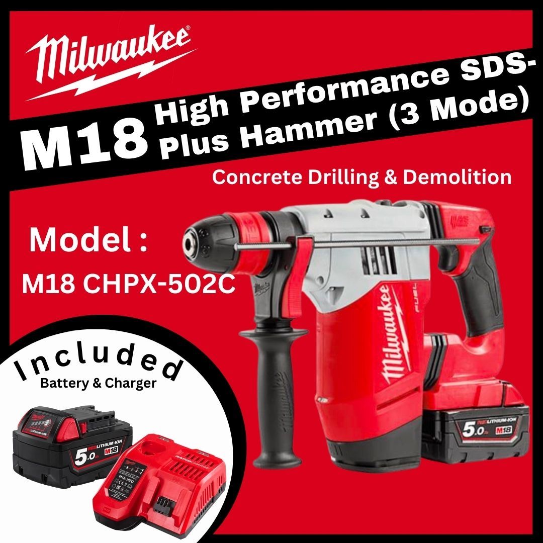 MILWAUKEE M18 High Performance SDS-Plus Hammer (3 Mode) / Milwaukee Rotary Hammer / M18 CHPX / MILWAUKEE FULL SET / Hammer Drill / MILWAUKEE DRILL