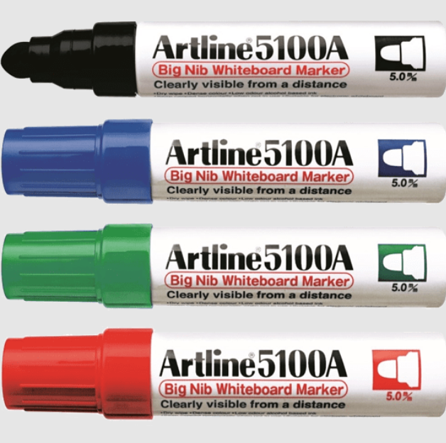 ARTLINE 5100A EK-5100A (5.0MM) BIG NIB WHITEBOARD MARKER (6 PCS / BOX)