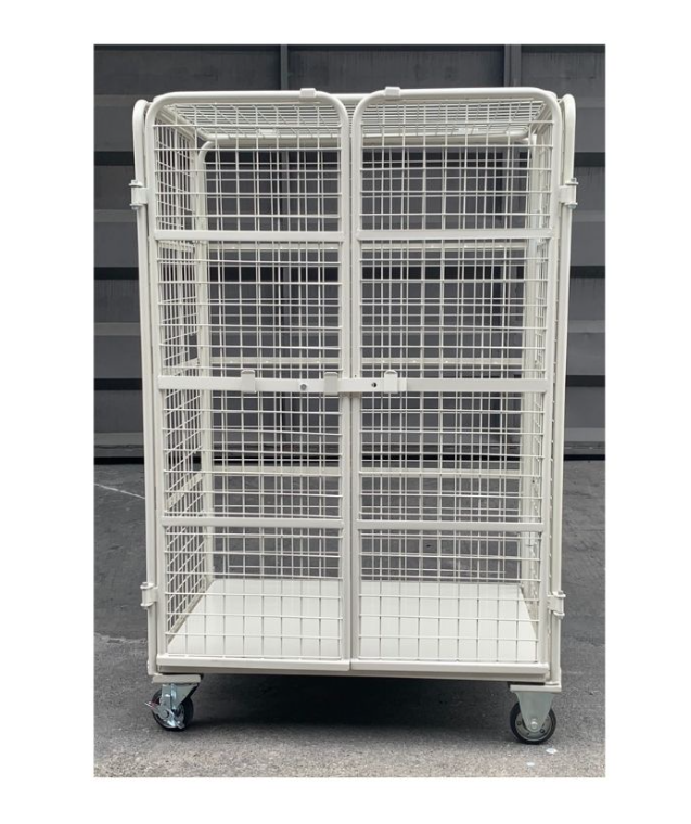 STOCKY GRIND ROLL CONTAINER FULL SECURITY 4 SIDED WIRE PANEL UP TO 500KG