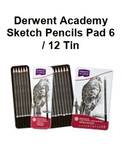 Genuine Malaysia Derwent Academy Product - 6 Tin Derwent Academy Sketch Pencils Pad 2301945F