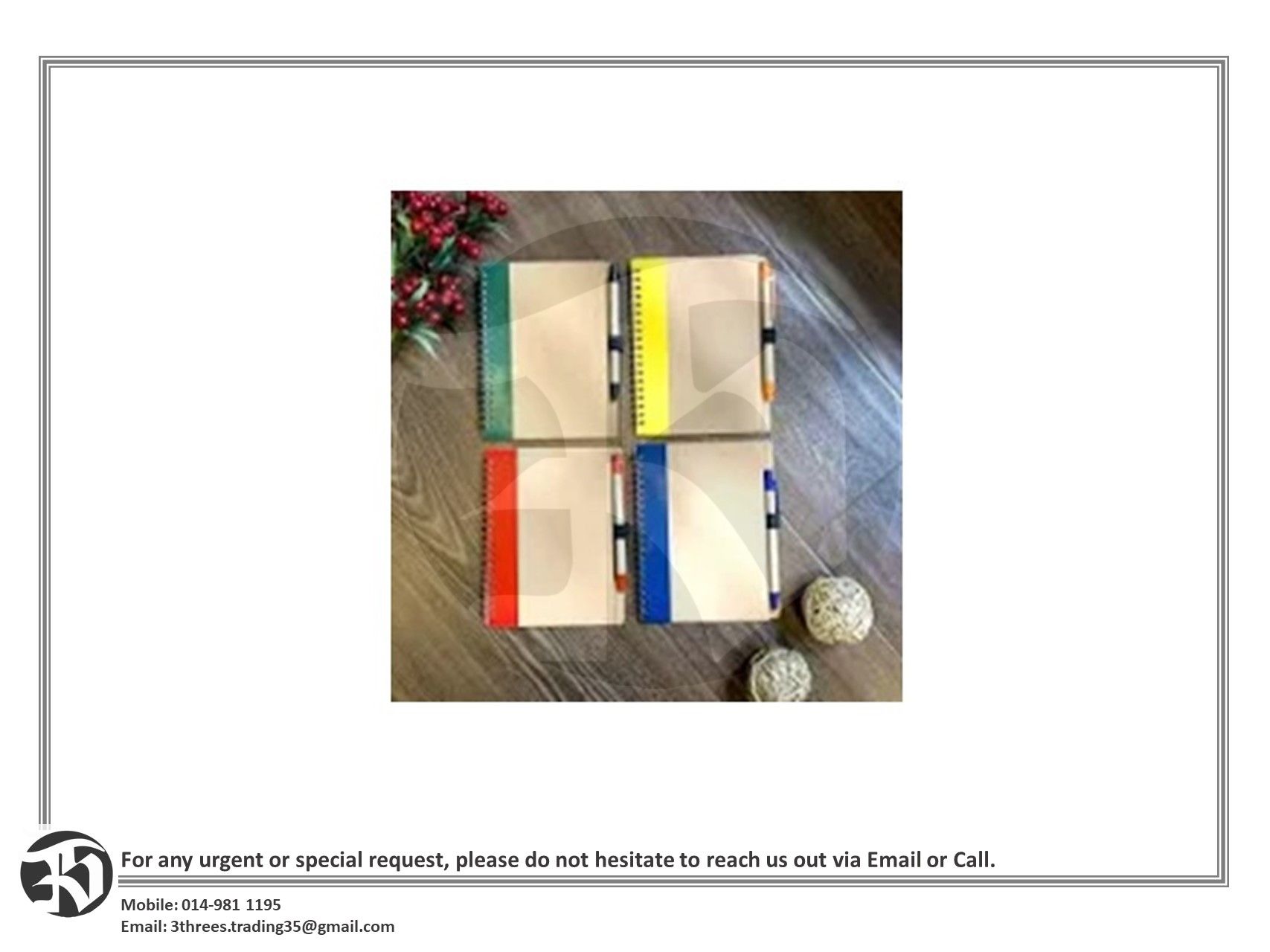 ECO NOTEBOOK WITH/WITHOUT PEN
