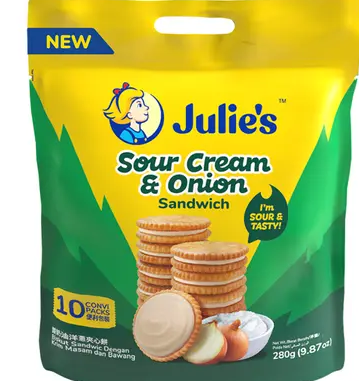 Julie's Sour Cream & Onion Sandwich 280g