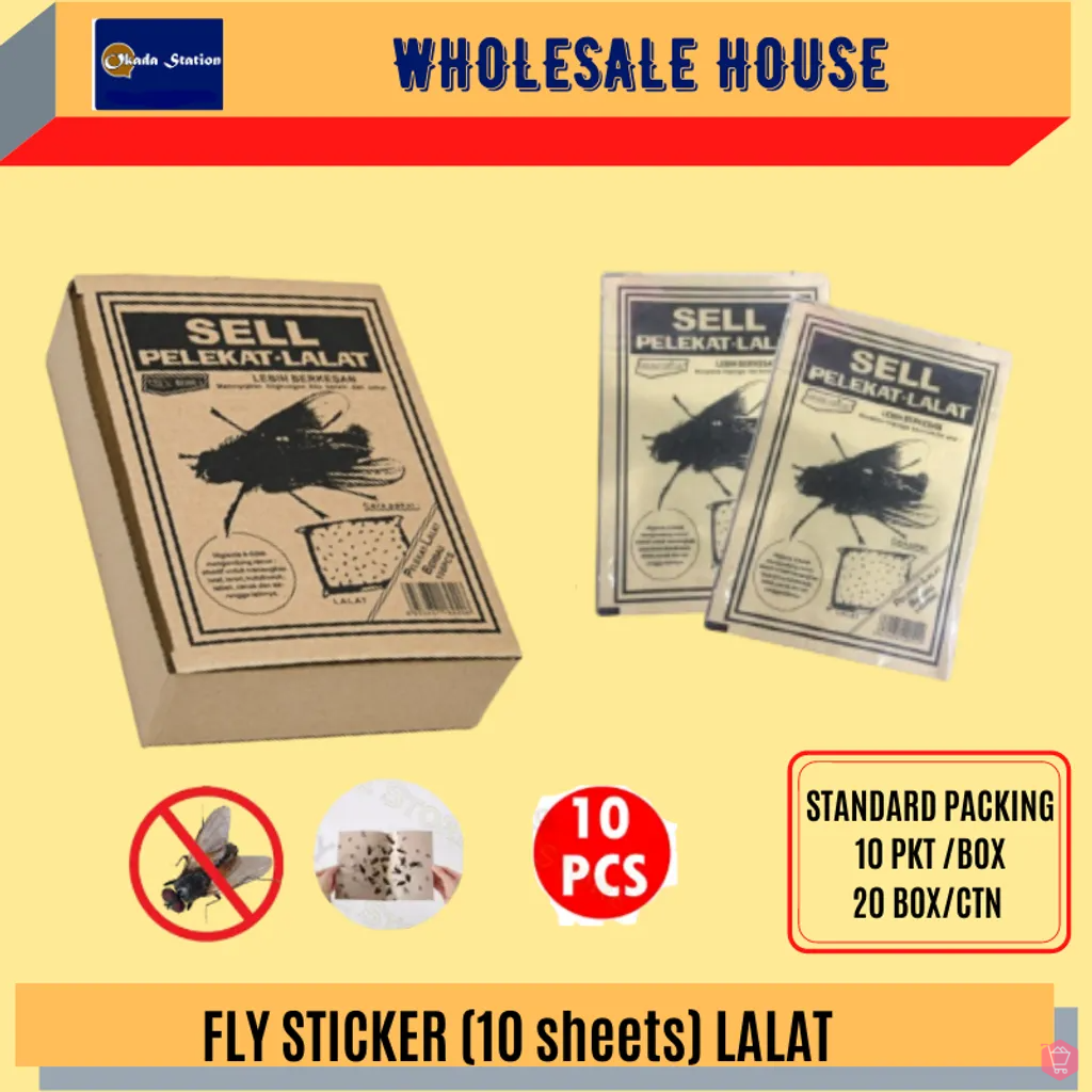 OK PELEKAT LALAT -10 SHEETS / 1 PKT