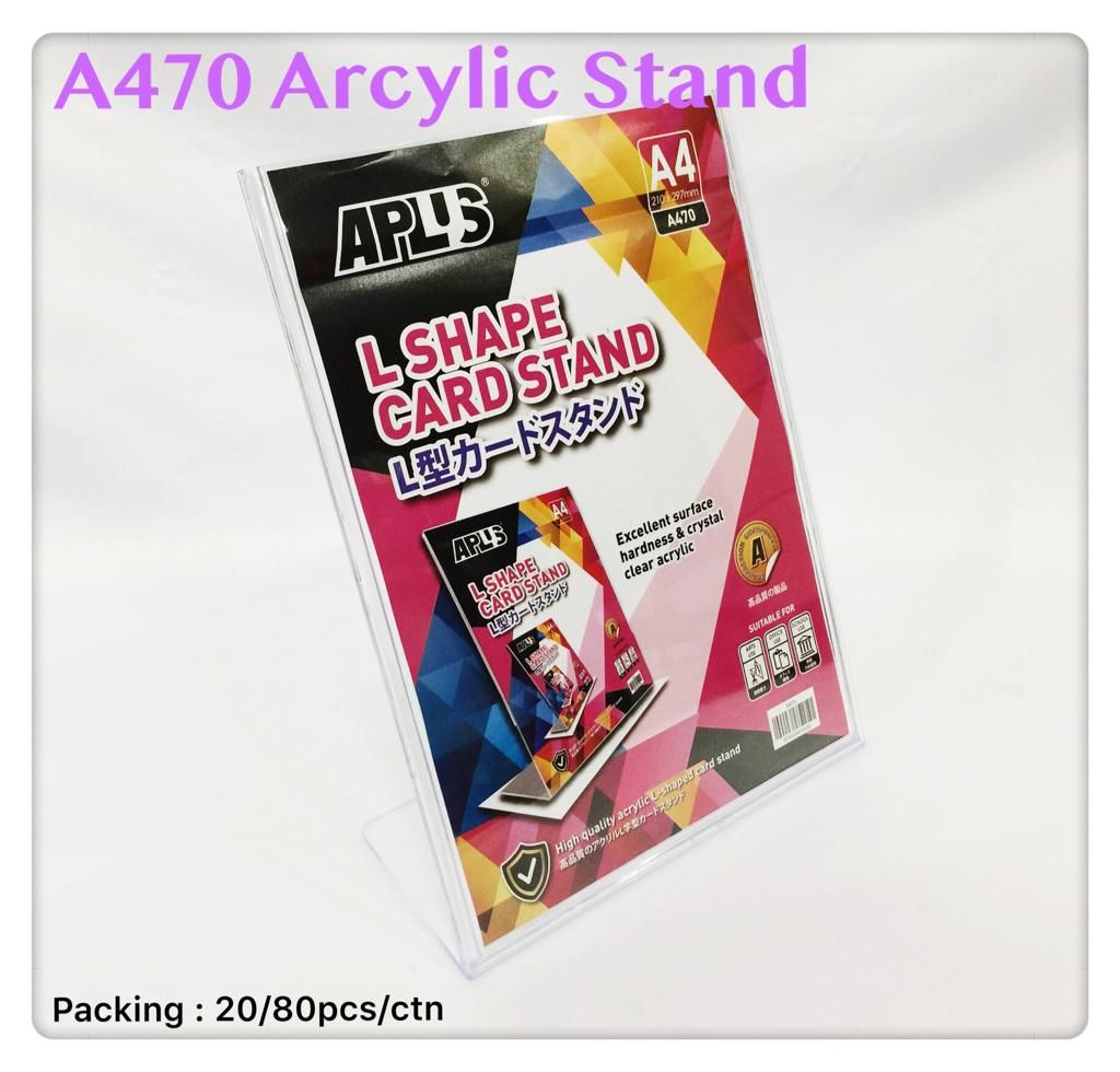 APLUS A4 L SHAPE CARD STAND
