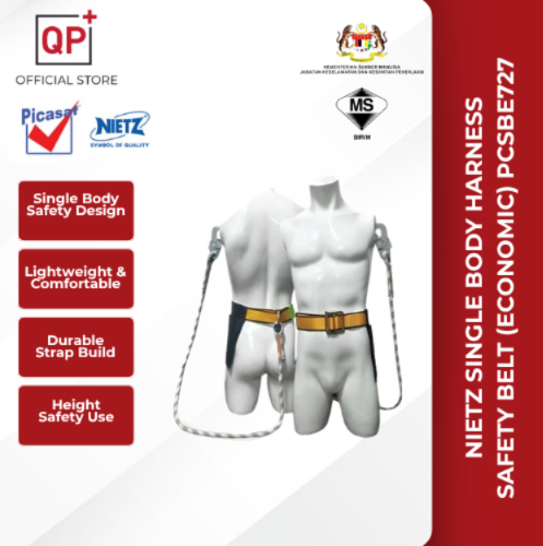 NIETZ SINGLE BODY HARNESS  SAFETY BELT(ECONOMIC) PCSBE727 l TALI PINGGANG KESELAMATAN PENUH l 全身安全带-