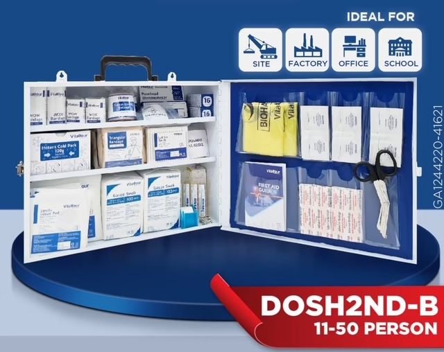 First Aid Kit by DOSH OSHA B (OSHA B: 118 Pcs - 11 to 50 Workers)