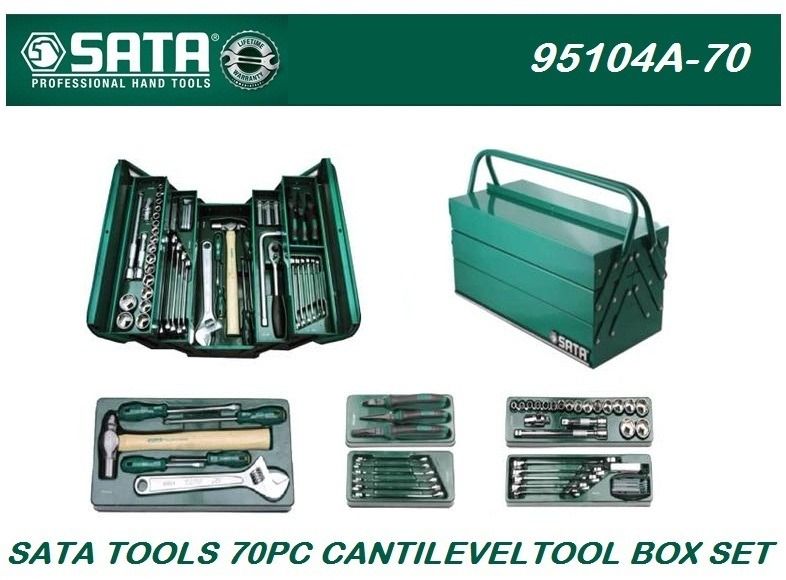 *SATA TOOLS 70 PC CANTILEVER TOOL BOX SET 95104A-70