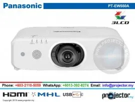 PANASONIC PT-EW550A WXGA 5000 LUMENS INSTALLATION PROJECTOR